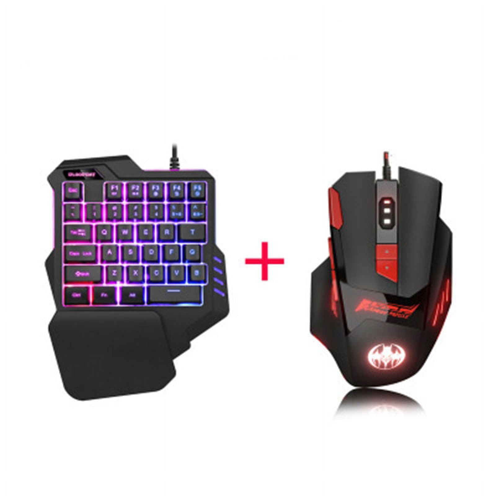  One Handed Gaming Keyboard RGB Backlit, 35 Keys Portable Mini  Gaming Keypad Ergonomic Professional Keyboard, Single Hand Mechanical Gaming  Keyboard with Wrist Rest Support for LOL/PUBG/MOBA/MMO/FPS : Video Games