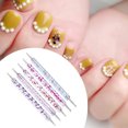 thumbnail image 4 of UDIYO 5Pcs/Set Nail Pen Long Lifespan Easy to Use Acrylic Double-Head Nail Art Drawing Liner for Beauty, 4 of 7