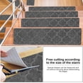 thumbnail image 3 of stusgo 15pcs Non Slip Carpet Stair Treads, 30*8 Inches Stair Runner for Wooden Steps Indoor, Stair Carpet Treads for Kids Elders, Elderly, Dogs, Adhesive Adsorption for Enhanced Grip(Gray), 3 of 6