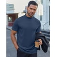 thumbnail image 5 of COOFANDY Mens Short Sleeve T-Shirts Mock Turtleneck Short Sleeve Shirts Casual Mock Neck Golf Shirts, 5 of 10