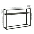 thumbnail image 4 of Evelyn&Zoe Nellie 42" Wide Rectangular Console Table with Metal Mesh Shelf, Blackened Bronze, 4 of 8