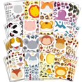 thumbnail image 1 of 4 Make-a-Face Stickers, Make Your Own Animals Mix and Match Sticker, 1 of 5