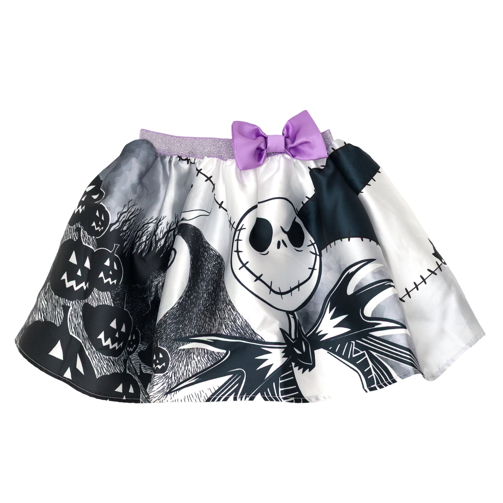 Disney Nightmare Before Christmas Jack Skellington Tank Top and Satin Skirt Toddler to Big Kid