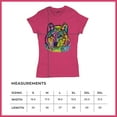 thumbnail image 5 of Tee Hunt Stare of The Wolf T-Shirt Dean Russo Colorful Neon Animal Women's T-Shirt Tee, Pink, Medium, 5 of 5