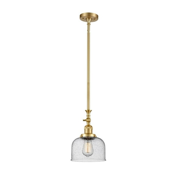 Innovations 206-SG-G74-LED Large Bell 1 Light Mini Pendant part of the Franklin Restoration Collection, Satin Gold