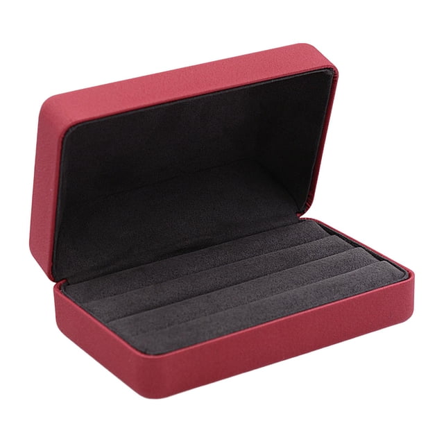 Joyero portátil, ligero y elegante, caja organizadora de anillos Rojo