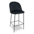 thumbnail image 1 of Silla Alta Tapizada para Barra de Cocina - Asiento Suave de Tela y Patas de Acero - Banco Desayunador Elegante para Uso Interior y Decoración del Hogar (Negro), 1 of 8
