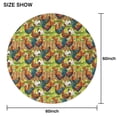 thumbnail image 6 of Green Chicken Farm Pattern Round Tablecloth 60"x60",Wrinkle Wipeable Table Cloth for Kitchen Dining Room Picnic Patio Party, 6 of 6