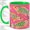 Green, variant on Green Pattern Fish Accent Mug, 11oz Ceramic Coffee Cup for Ocean Lovers