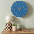 thumbnail image 2 of Unique Bargains 2 Pcs Analog Battery Operated Wall Clock 12 Inch Dark Blue, 2 of 6