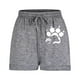 thumbnail image 3 of MKLEKYY Pantalones deportivos para mujer, pantalones de yoga estampados a la moda para mujer, pantalones cortos deportivos casuales con lazo elástico, 3 of 3
