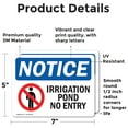 thumbnail image 2 of (2 Pack) Irrigation Pond No Entry Sign, 2 of 7