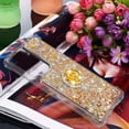thumbnail image 2 of Samsung Galaxy S21 Ultra 5G 6.8" Case,Creativity Clear Quicksand Glitter Flowing Liquid Floating Soft TPU Case w/Stand Bling Diamond Sparkle Phone Cover for Galaxy S21 Ultra  Colorful Gold, 2 of 14