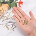 thumbnail image 4 of Uxcell Brass Curved Tube Beads, Texture Plating Noodles Spacer Bead for Jewelry Craft Making, Silver White 1.5x30mm, 4 of 6
