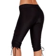 thumbnail image 7 of Sidefeel Women Sport Sunscreen Elastic Bathing Bottoms Summer Beach Skinny Long Swim Shorts Beach Pants Bottoms Briefs Black L 12-14, 7 of 7