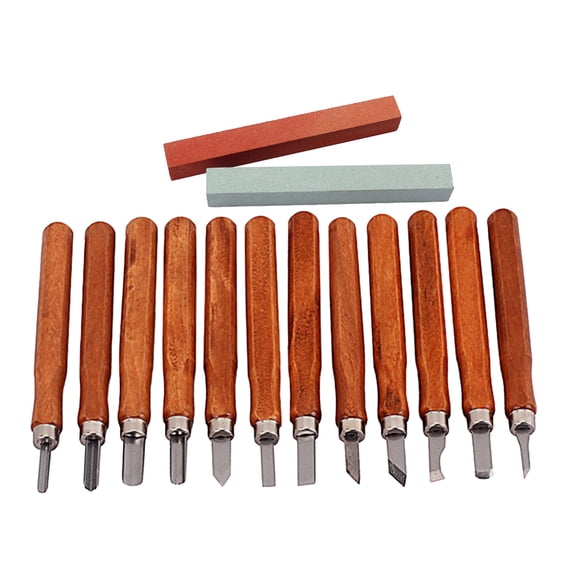 ROSENICE Guitar Repairing Tool Kit 12Pcs for Luthier Work on Guitars in Brown Color