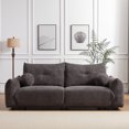 thumbnail image 4 of LUCKHAO 90'' Modern Cloud Sofa Couch, Oversized Loveseat Sofa with 2 Throw Pillows, Lamb's Wool 2-Seater Couch for Living Room, Office, Apartment, 4 of 18
