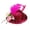 Rose Red, variant on Rooster Cap Delicate Hemming Feather Decor High Elasticity Hen Mini Chicken Helmet Accessories Feather Top Hat for Party