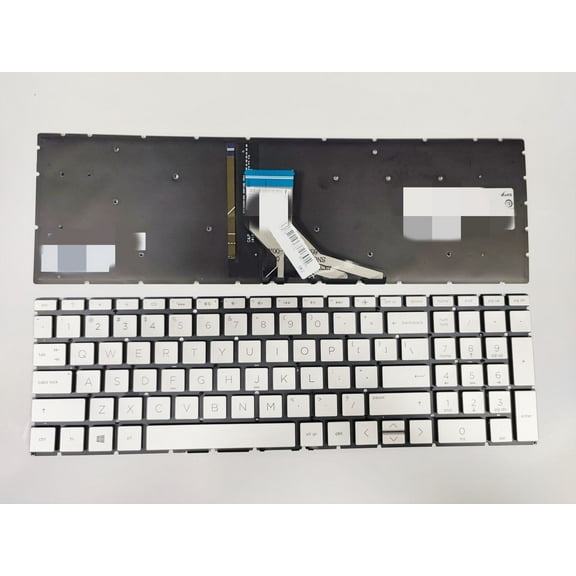 New US Silver English Backlit Laptop Keyboard (Without palmrest) for HP Envy X360 15Z-DS100 15-DS1003CA 15-DS1010NR 15-DS1010WM 15-DS1063CL 15-DS1077NR 15-DS1083CL 15-DS1086NR 15-DS1097NR