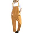 thumbnail image 1 of Mujer Moda Casual Sólido Cordón Bolsillo Mameluco Largo Mono Correa Botón Mono Odeerbi ODB-6, 1 of 4