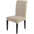 thumbnail image 5 of Beige Abstract Dining Chair Covers Set of 6, Dining Chair Slipcovers Removable Stretch Spandex Chairs Covers Decoration Hotel Wedding Banquet Kitchen Celebration Ceremony, 5 of 7