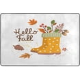 thumbnail image 4 of SKYSONIC Hello Fall Area Rug,72x48in Yellow Boot Maple Non-Slip Floor Carpet Comfort Floor Mats Decor for Indoor Living Dining Room and Bedroom Area, 4 of 7