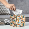 thumbnail image 6 of Fuzoiu Falling Pumpkins On Car Print Tissue Box Cover Holder, Square Leather Tissue Box,PU Leather Decorative Organizer for Tabletop, Bathroom, Car, Office, 6 of 7