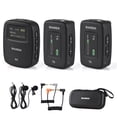 thumbnail image 1 of MAMEN SM-W16 One-Trigger-Two 2.4G Wireless Microphone System(2 Transmitters & 1, 1 of 8
