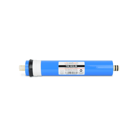 Hydron TW-1812-100 DI or RO Reverse Osmosis Membrane Replacement 100 GPD, Fits Any Standard RO Unit
