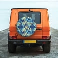 thumbnail image 6 of Rateoe Hawaiian Style Pattern Tire Cover Wheel Protectors Weatherproof Wheel Covers Universal Fit for Trailer Rv SUV Truck Camper Travel Trailers Accessories-17 inch, 6 of 6