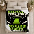 thumbnail image 5 of Believer Territory UFO Poster, Bold Alien Style for Space Lovers, Unexplained Lights Reported Scene and Christmas Gift, Soft Flannel Blanket for Den and Game Room, Sci Fi Home Decor, 5 of 9