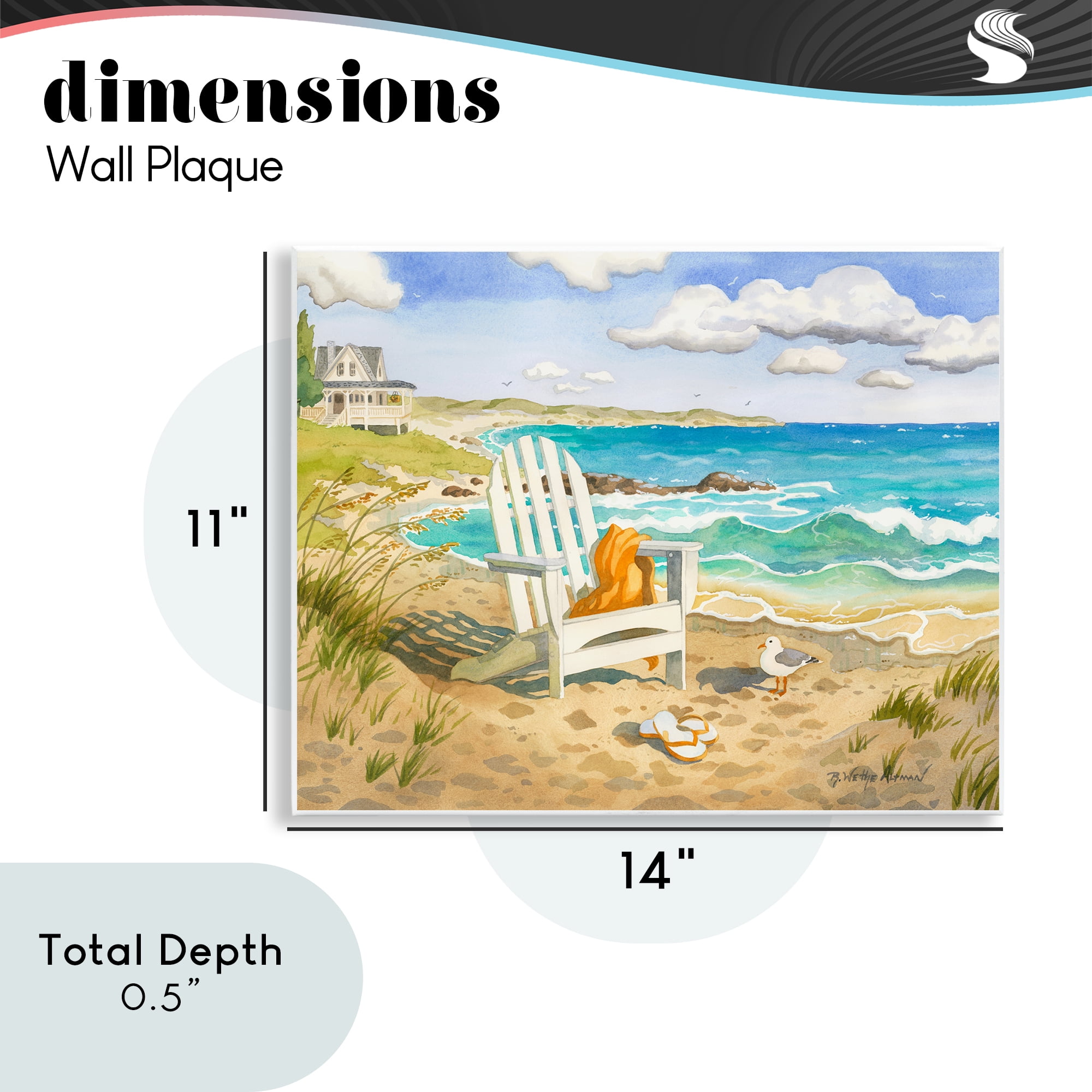 Stupell Industries Waiting For You by Beach Wall Plaque Art, design by Robin Altman