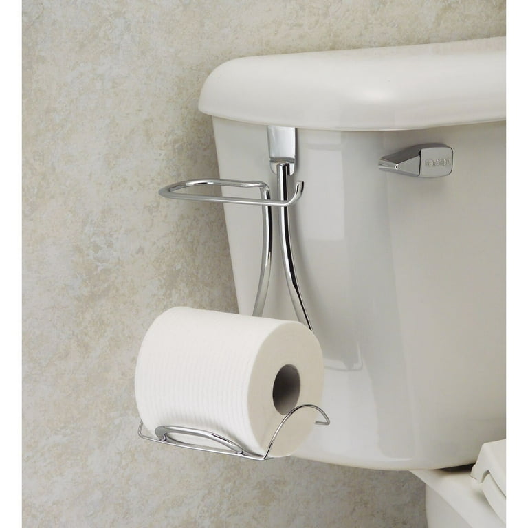 Chrome Extra Toilet Paper Storage 2 Rolls Holder Bathroom Tissue Over the  Tank