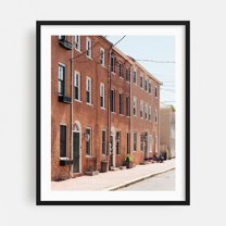 Newburyport Brick 02 - Newburyport Massachusetts Photography Black Framed Wall Art Print 16 x 20 inches