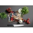 thumbnail image 3 of Cookies with Santa Claus Babbo Natale Glass Cutting Board Large 12 in x 15 in, 3 of 5