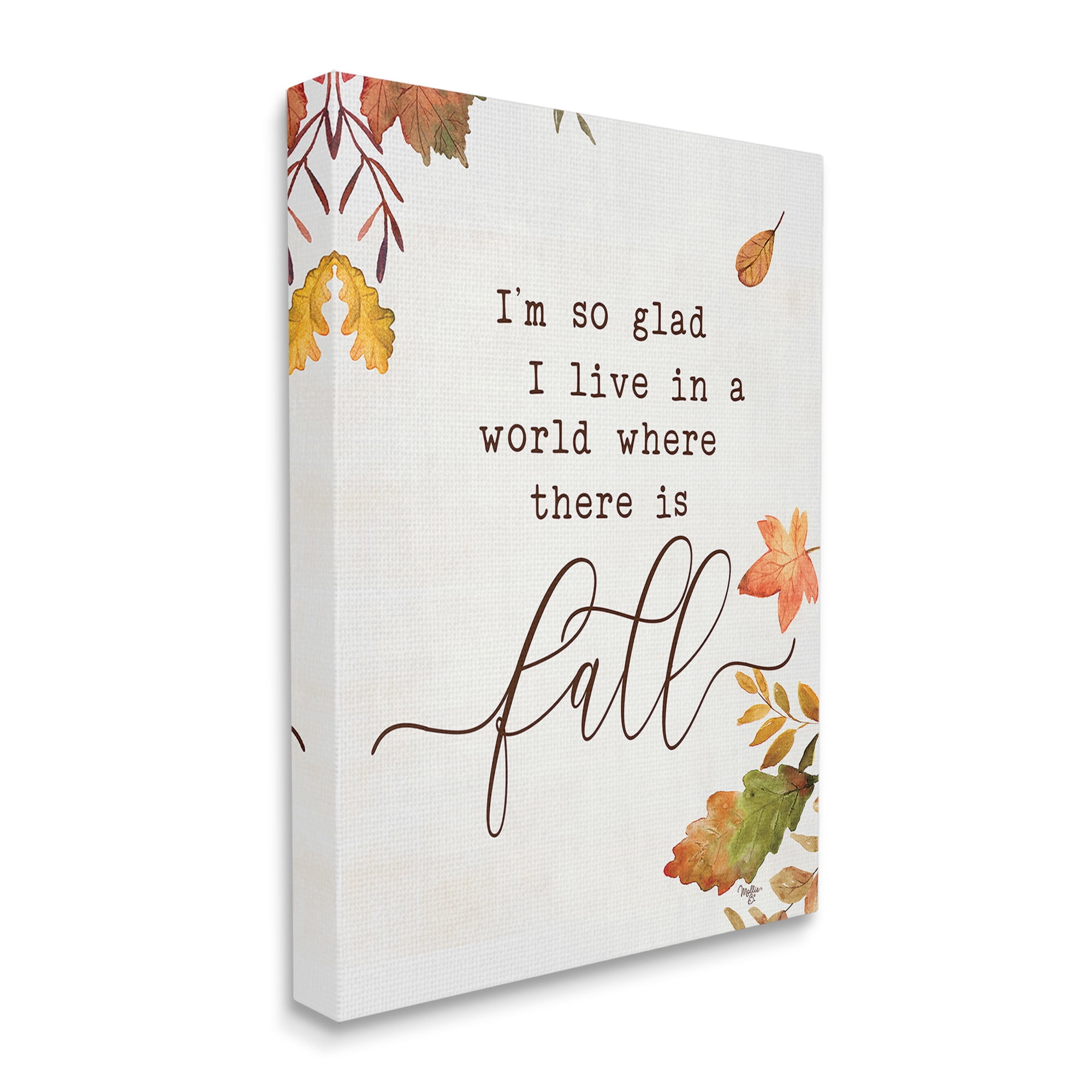 Stupell Industries A World With Fall Botanical & Floral Painting Gallery Wrapped Canvas Art Print Wall Art, 16 x 20