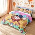 thumbnail image 3 of meiyoeat Rainbow Baseball Twin Quilt Set for Girls, Waffle Ice Cream Drip Twin Coverlet Set, 2pcs, 1 Comforter and 1 Pillowcase, 3 of 7