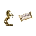 thumbnail image 1 of Estatua de caballo de pie hecha a mano, figura decorativa de mesa y sofá de madera en miniatura para casa de muñecas, modelo para hoteles, estanterías, 1 of 8