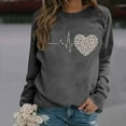 thumbnail image 2 of XIAONU Womens Sweatshirts Retro Heart-Print Round-Neck Pullover Sweatshirt Baggy Peasure Trendy Long Sleeve Hoodless Sweatshirt, 2 of 5