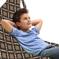 thumbnail image 1 of Abstract Lounger Chair Bag, Pattern of Retro Style Squares Checkered Design Geometrical Elements, High Capacity Storage with Handle Container, Lounger Size, Black Vermilion Beige, by Ambesonne, 1 of 5