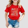 thumbnail image 2 of Toddler Girl Shirts 2T Girls Cartoon Print Fashion Round Collar Loose Hugh Leisure T Shirt With Short Sleeves T-Shirts to Big Kid White,5-6 Years, 2 of 4