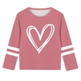 thumbnail image 5 of Maean Kids Valentine's Day Shirts Girls Cute Heart Graphic T-Shirt Casual Long Sleeve Tee Tops 3-14T, 5 of 5