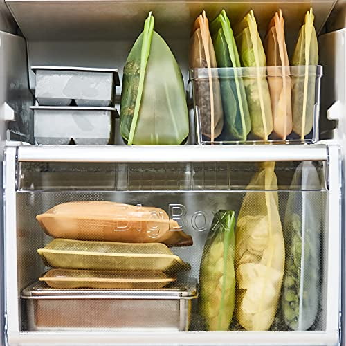 Stasher Platinum Silicone Food Grade Reusable Storage Bag, Black