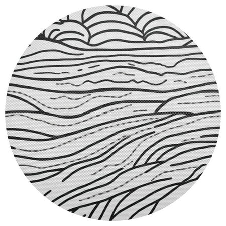 

Abstract Line Art Design 15.4in Diameter PVC Plate Mat Heat-Resistant and Cuttable Kitchen Decor