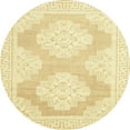 thumbnail image 1 of Ahgly Company Indoor Round Abstract Sun Yellow Oriental Area Rugs, 8' Round, 1 of 6
