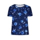 thumbnail image 5 of Tops de Ajuste Suelto para las Mujeres Impreso Manga Corta Suéter Camiseta Cuello Redondo Blusa Casual, Top de Moda para el Uso Diario Y las Salidas, 5 of 6