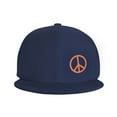thumbnail image 3 of DouZhe Flat Brim Cap Snapback Hat, Hippies Anti-war Peace Prints Adjustable Blue Adult Baseball Cap, 3 of 6