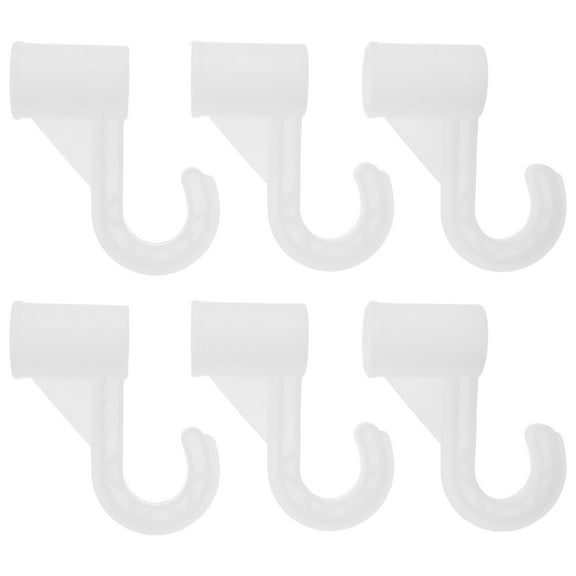 YOSADIER 6Pcs Heavy Duty Wardrobe Rod Holder Quick Install Closet Pole Bracket