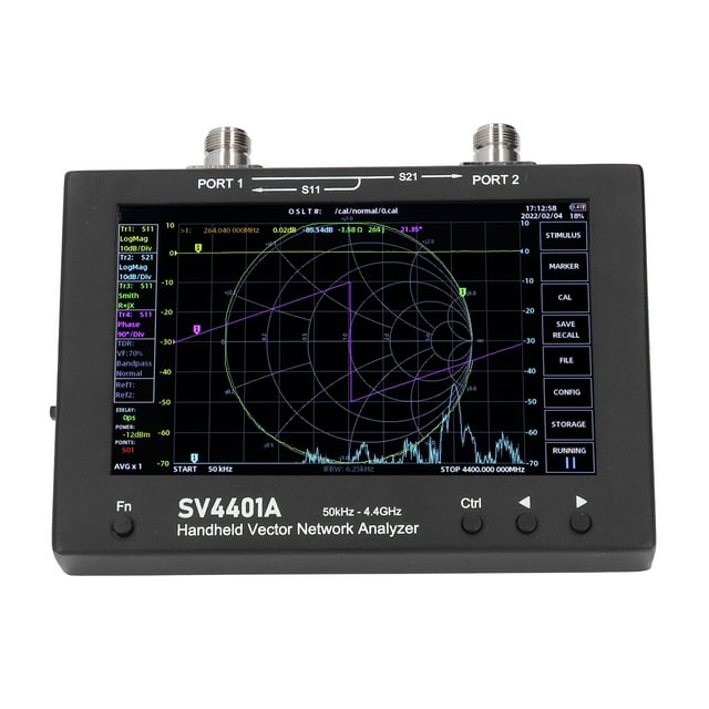 VNA Antenna Analyzer, 7in LCD Display 7 Variable IF Bandwidths Vector Analyzer For Cable Measurement