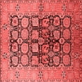 thumbnail image 1 of Ahgly Company Indoor Square Oriental Red Industrial Area Rugs, 5' Square, 1 of 4